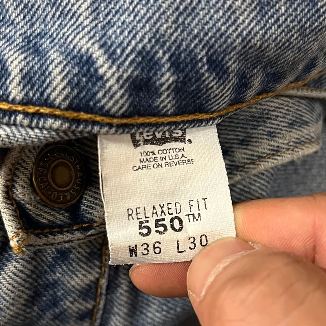 90s USA Levis550 데미지 팬츠 (35“) 상품이미지9