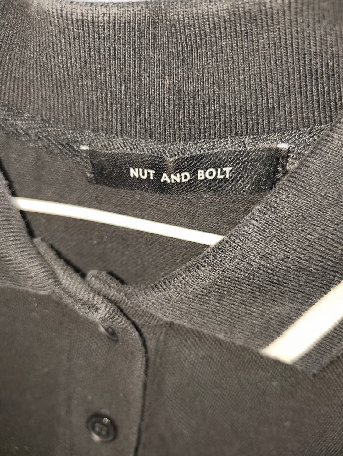 너트앤볼트 반팔 카라 미니원피스 블랙 상품이미지4