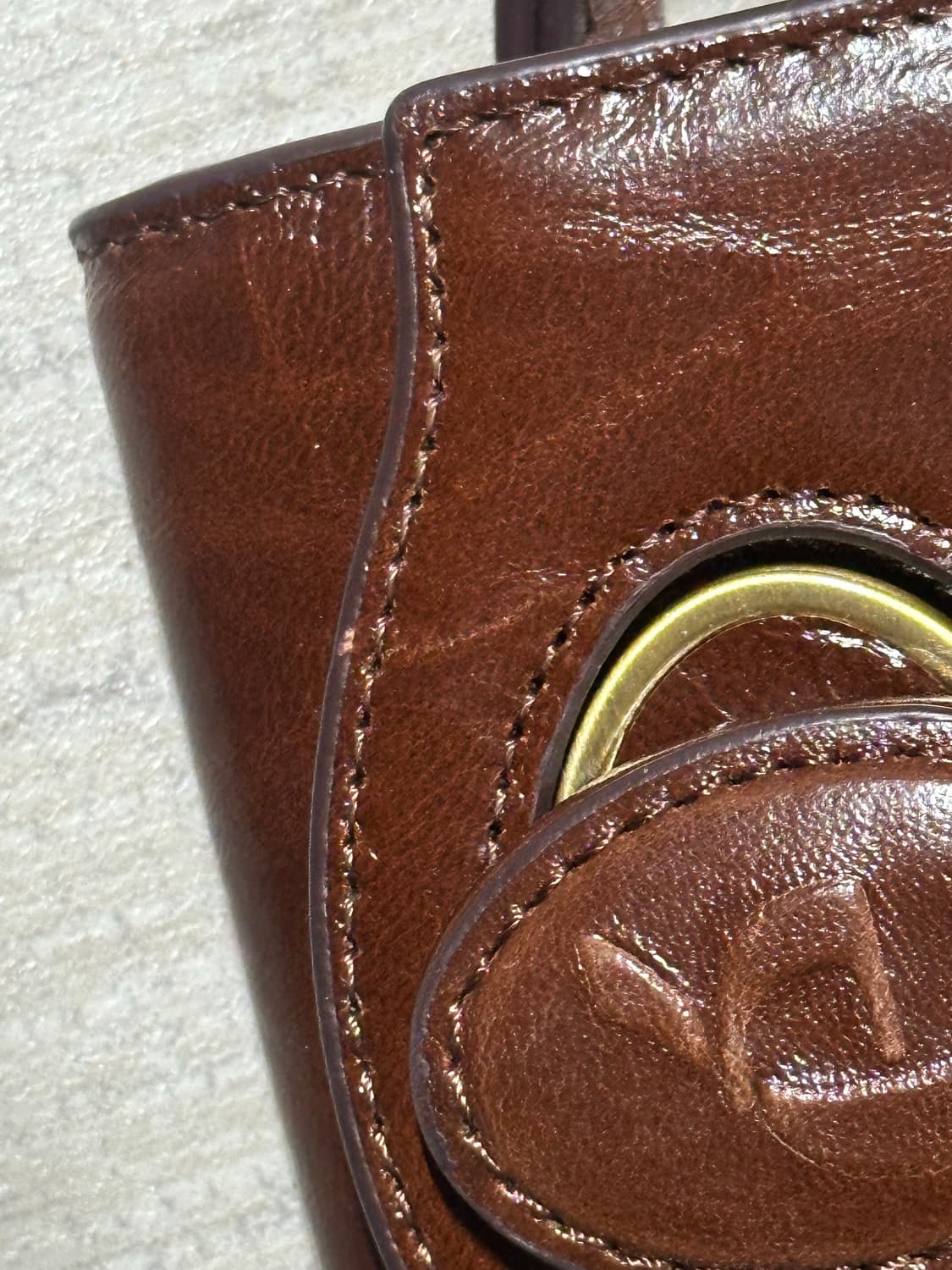 아카이브앱크 오발 카드백 빈티지 우드 -브라운 상품이미지4