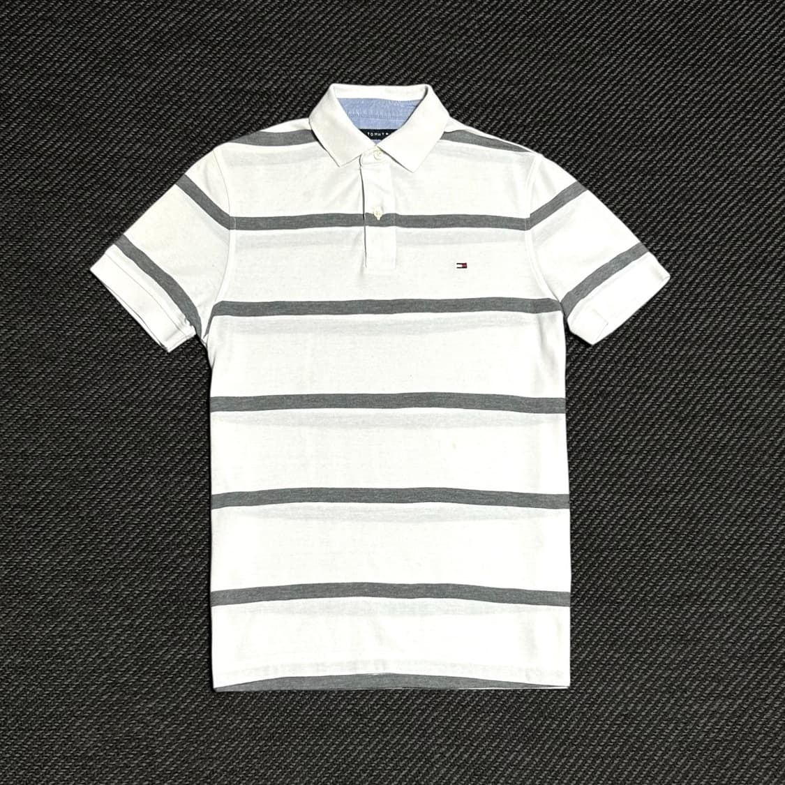 [M] Tommy 타미힐피거 스트라이프 코튼 반팔 카라티 상품이미지1