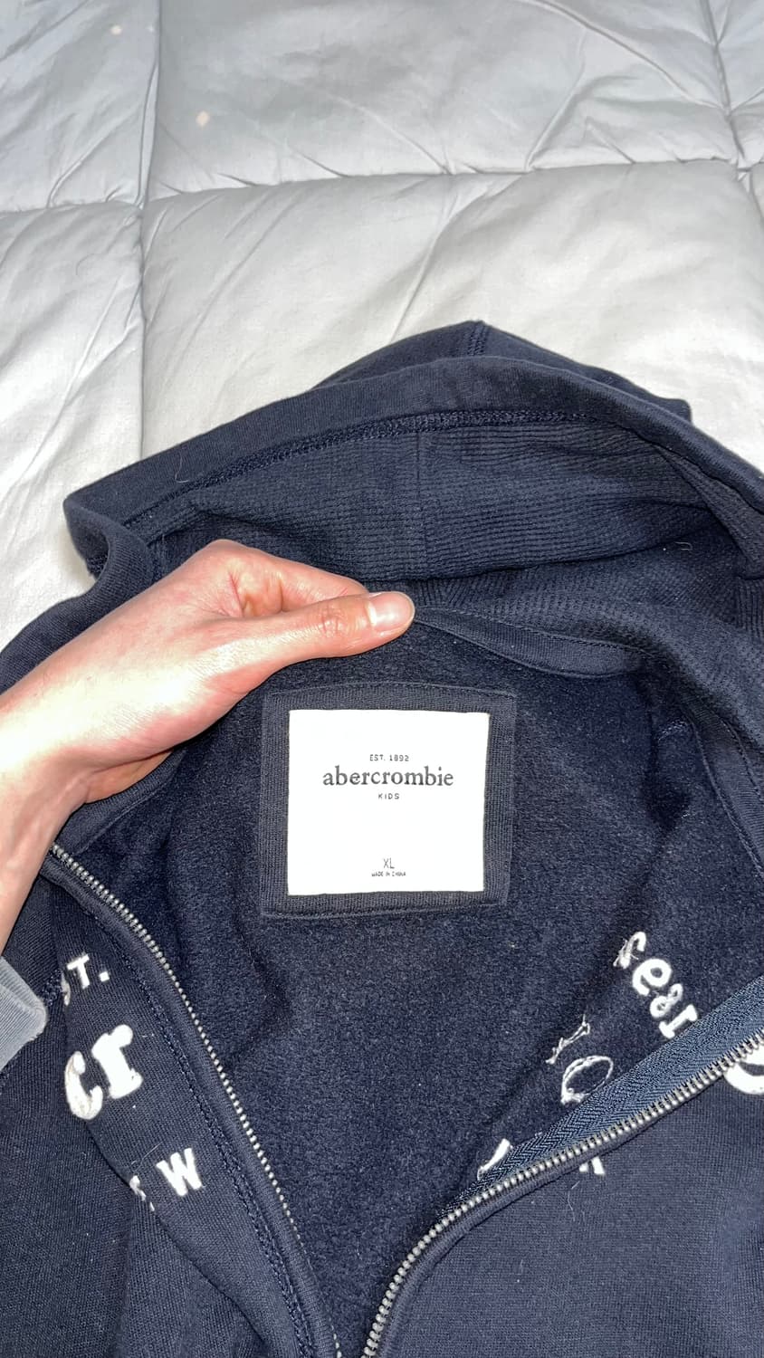 아베크롬비 네이비 후드집업 XS S (키즈 XL) 상품이미지3
