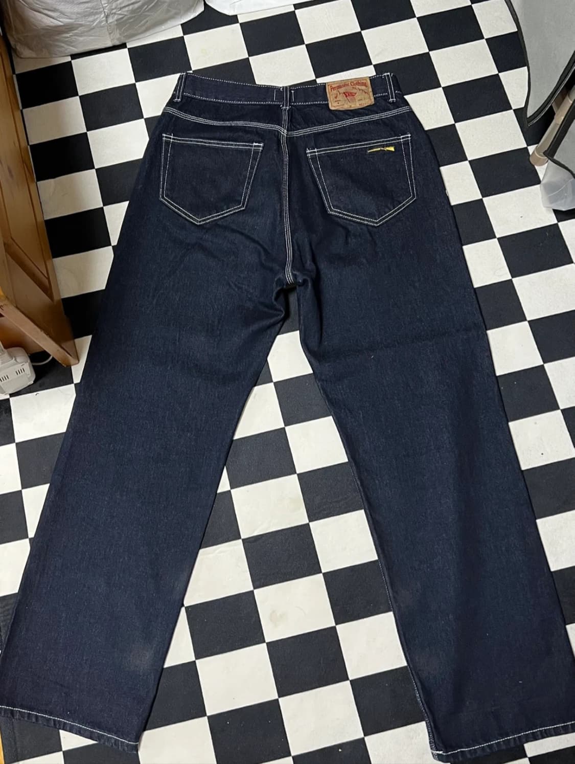 [M] 비디알 225 네이비 데님 팬츠 원 워시 청바지 상품이미지4