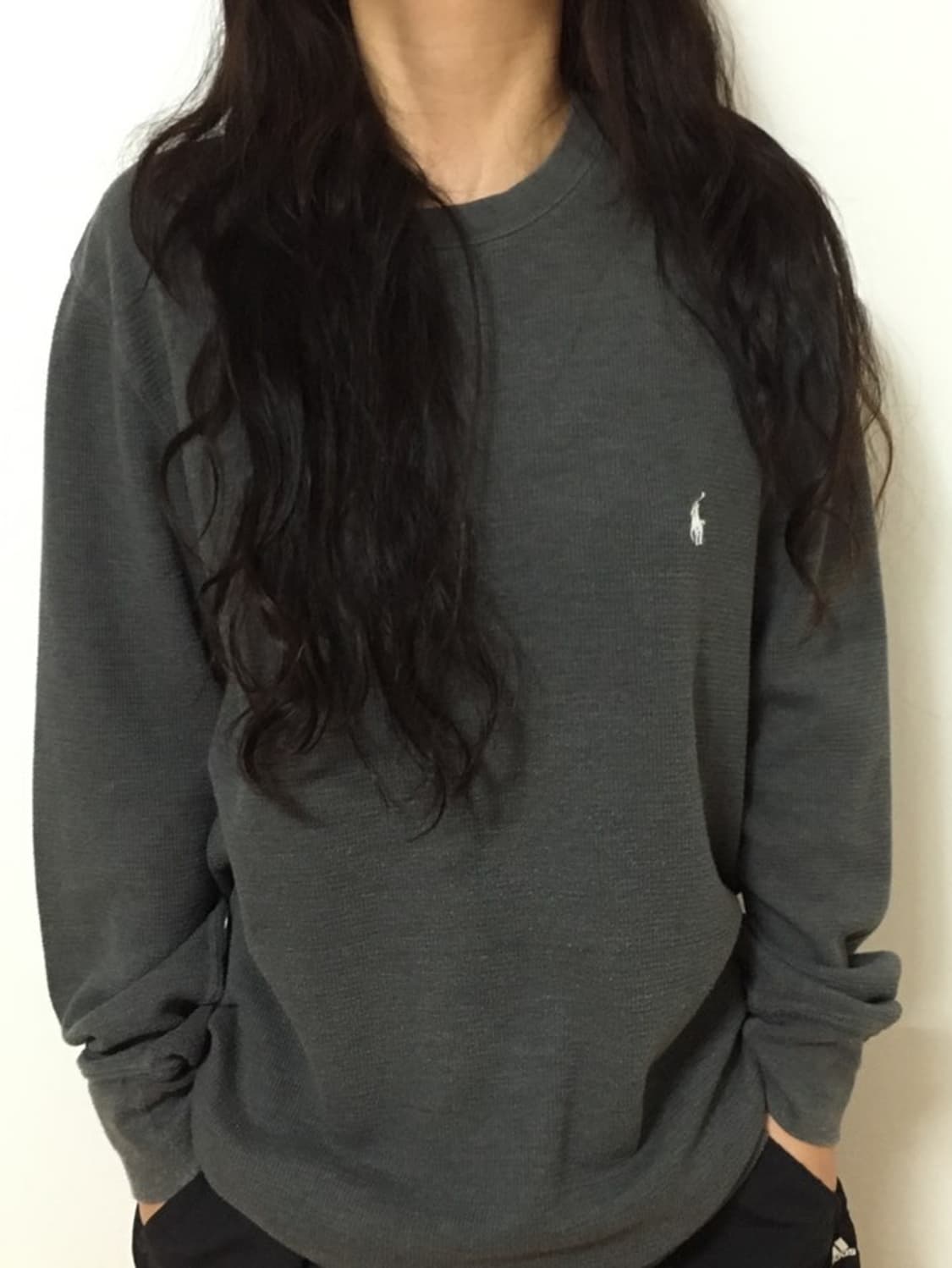 폴로 와플 롱슬리브 상품이미지1