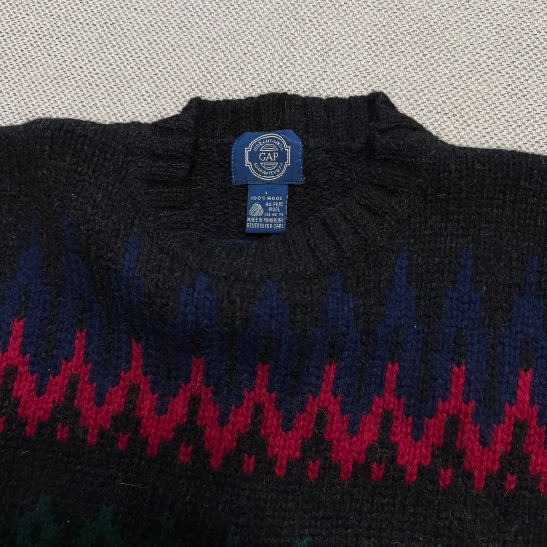 GAP 빈티지 패턴 울 니트 스웨터 상품이미지2