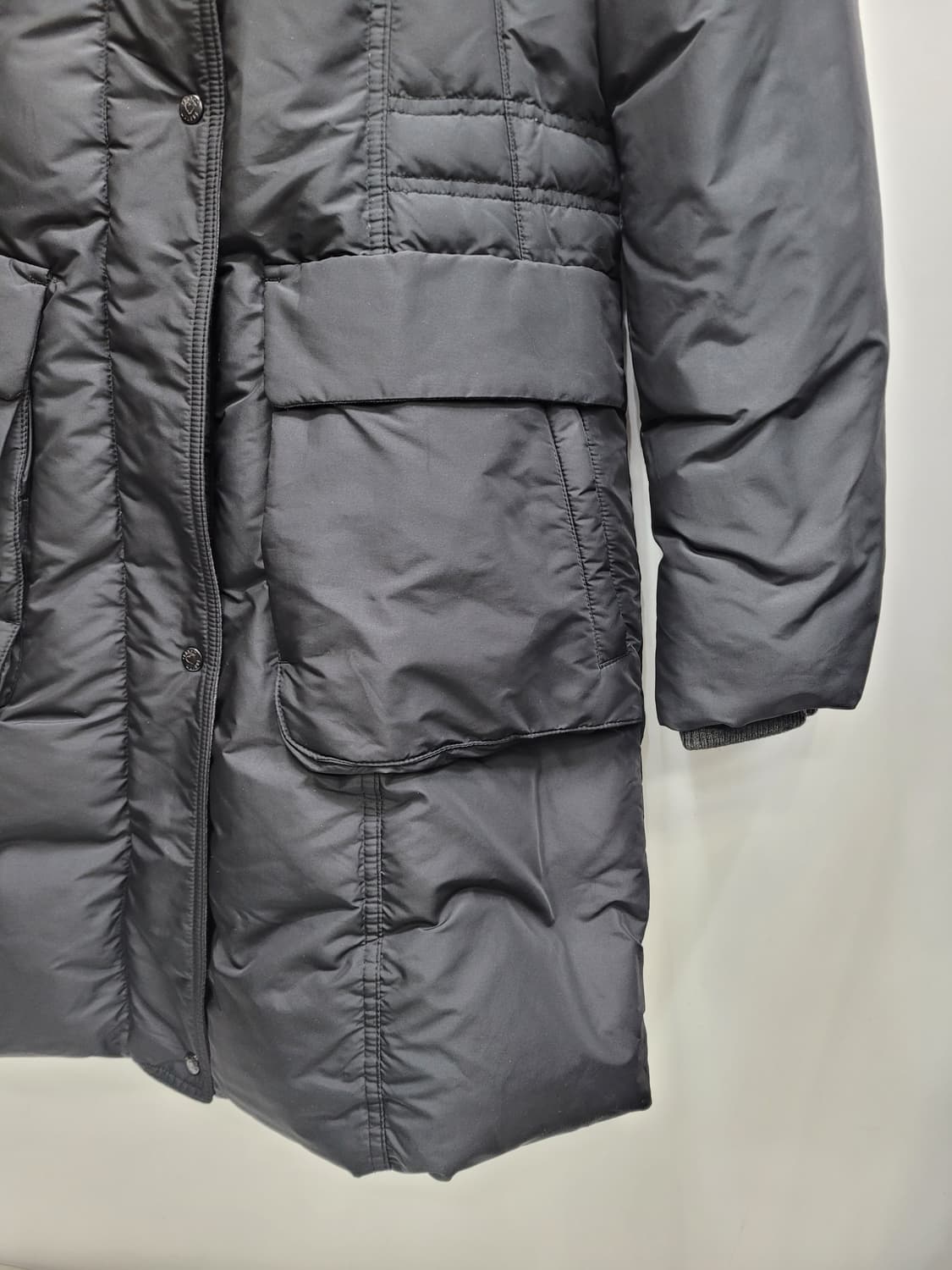 FANTOM 팬텀 빅후드 다운 롱 패딩 / 여 100 블랙 상품이미지5