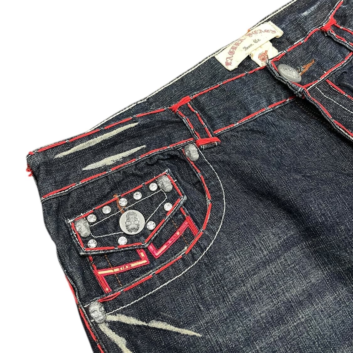 라구나비치 laguna beach 빅스티치 큐빅 부츠컷 데님팬츠 상품이미지5