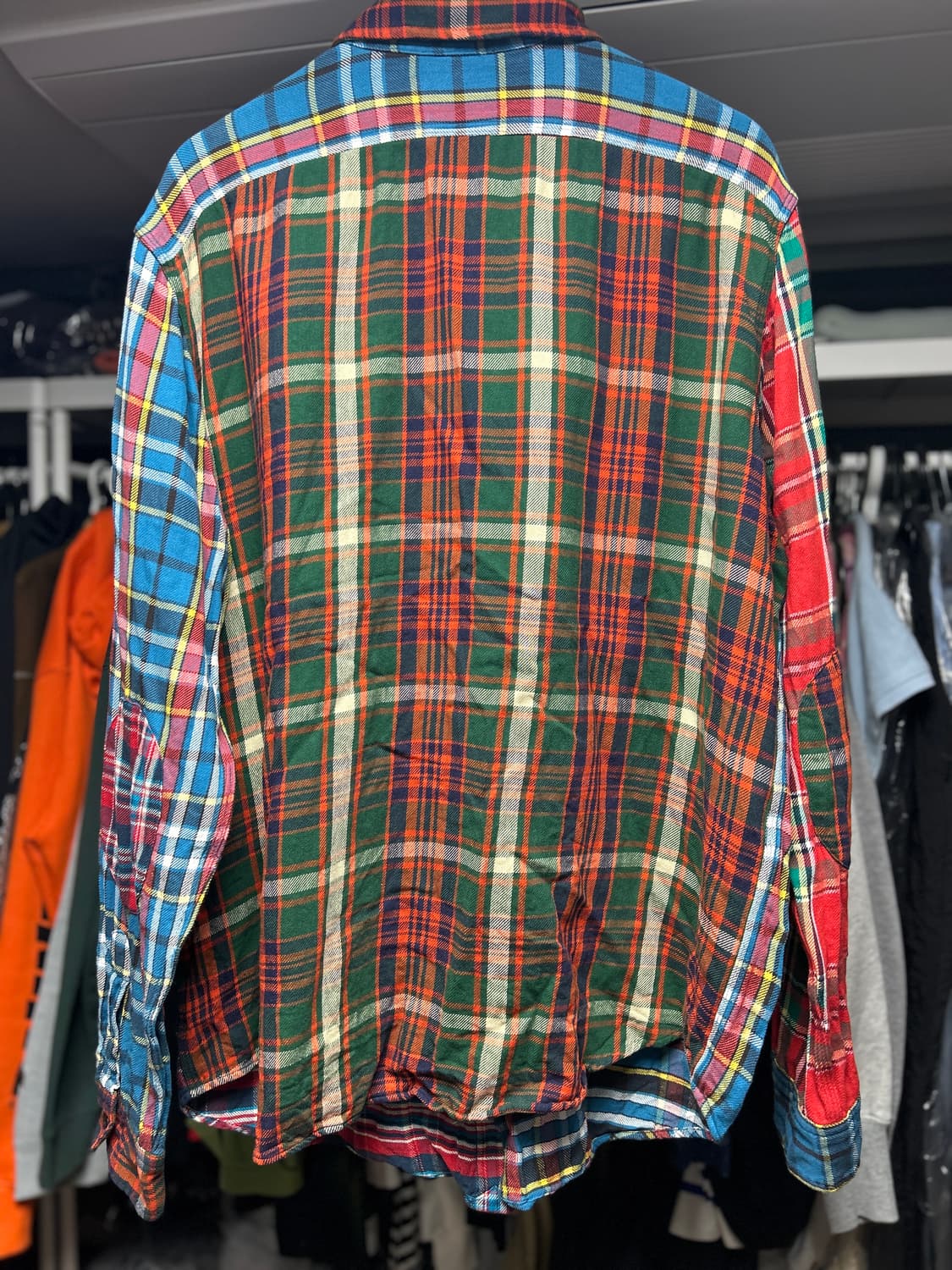 랄프로렌 패치워크 플란넬 크레이지 패턴 워크셔츠 XL 상품이미지5