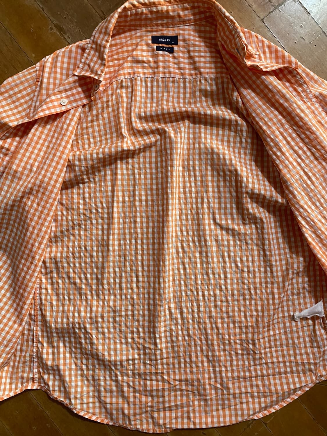 헤지스 깅엄체크 셔츠 105 슬림핏 상품이미지4