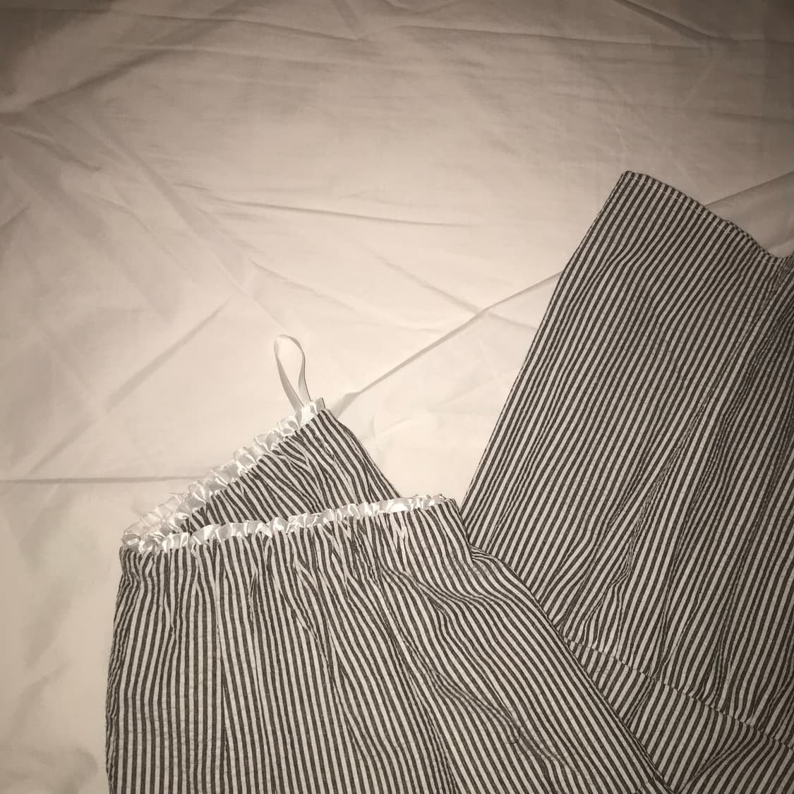 Thus 스트라이프 레이스 롱 스커트 상품이미지2