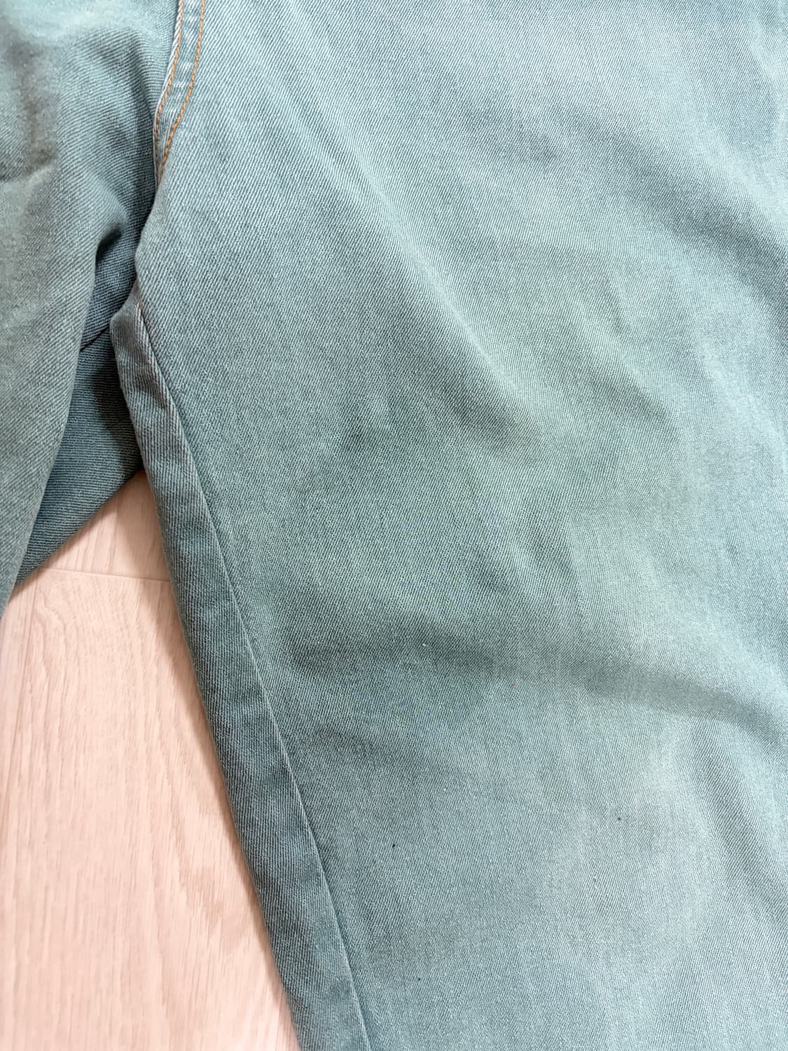 일본 빈티지 피그먼트 민트 데님팬츠 상품이미지7