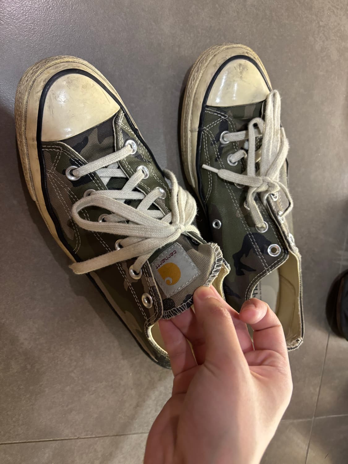 칼하트 캔버스 콜라보 카모콜라주 스니커즈 265 상품이미지1