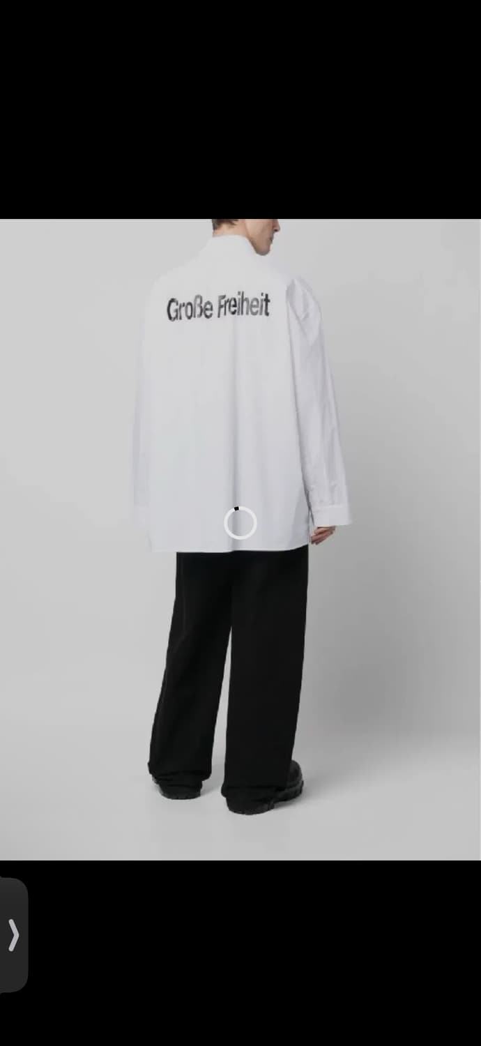 032C 백프린트 로고 포켓 셔츠 화이트 M 상품이미지4