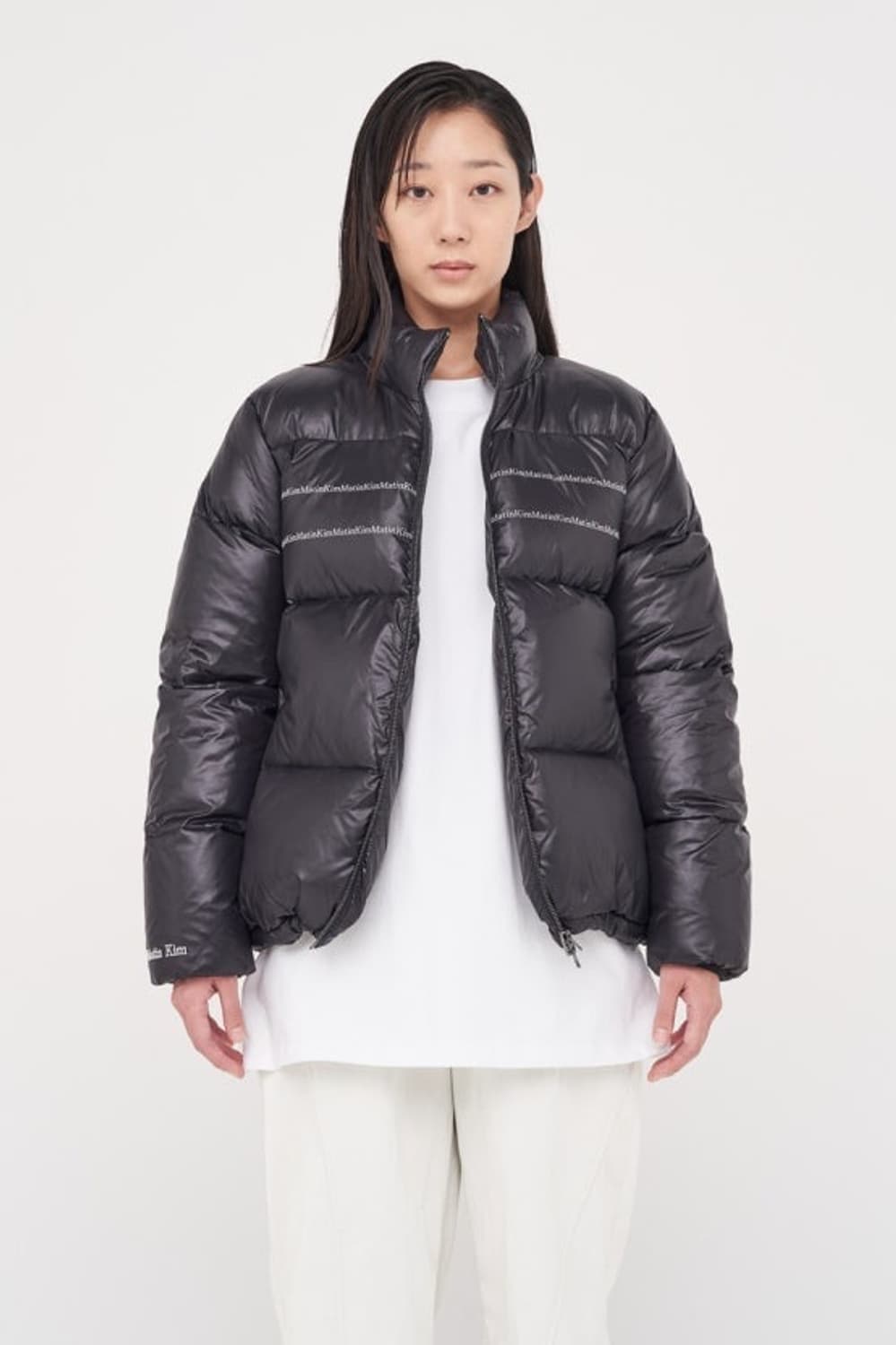 마뗑킴 패딩 s 마뗑킴 글로시 패딩 블랙 상품이미지1