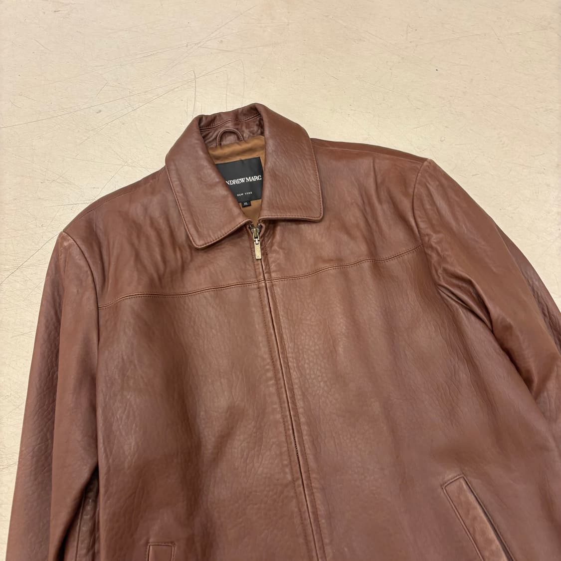 앤드류 마크 브라운 리얼레더 자켓 상품이미지2
