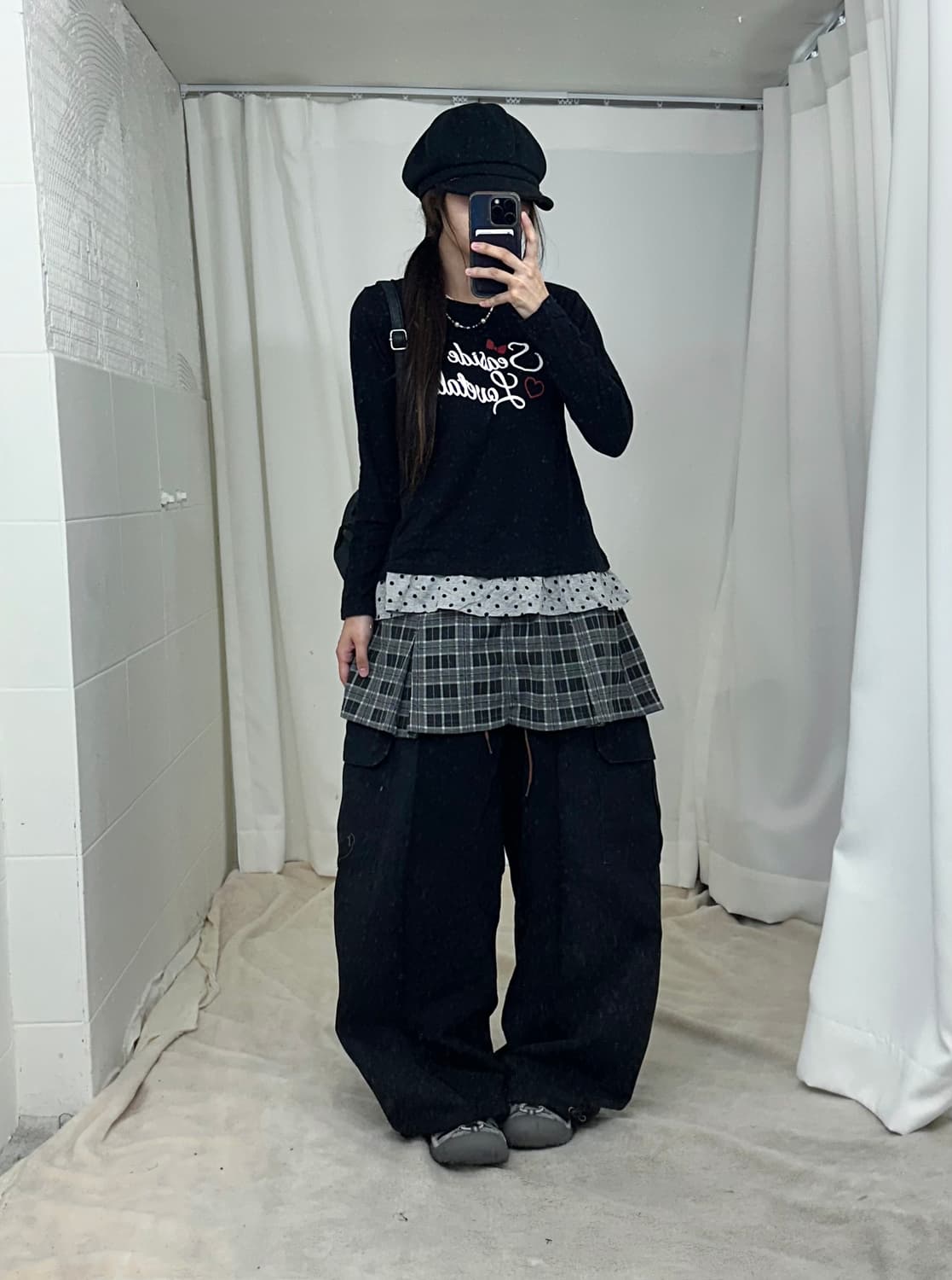 데일리 펑크 니혼진 블랙 러힙 코디세트 상품이미지2