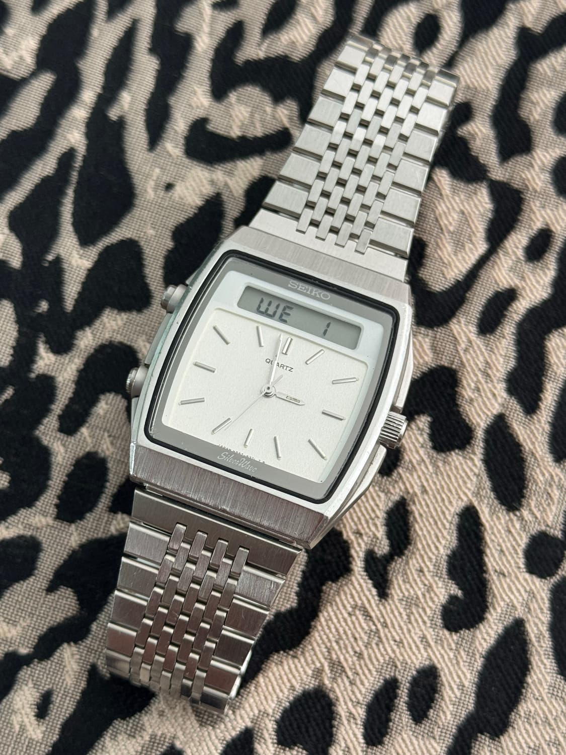 80s 빈티지 세이코 실버웨이브 아나디지 상품이미지2