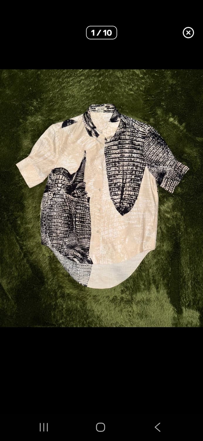 ACNE STUDIOS 아크네 스튜디오 릴렉스 핏 비스코스 하프 셔츠 상품이미지1