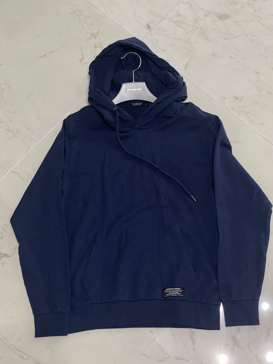 TBJ NEARBY 네이비 후드티 90사이즈 상품이미지2