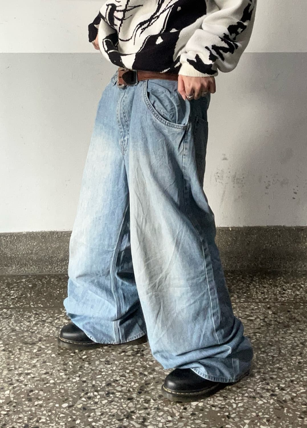 90s GAP 연청 카팬터 와이드 팬츠 상품이미지3