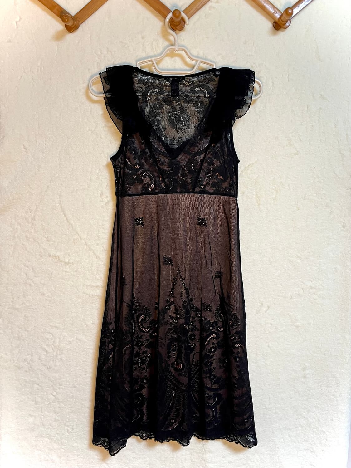 빈티지 고딕 레이스 리본 슬리브리스 원피스 상품이미지2