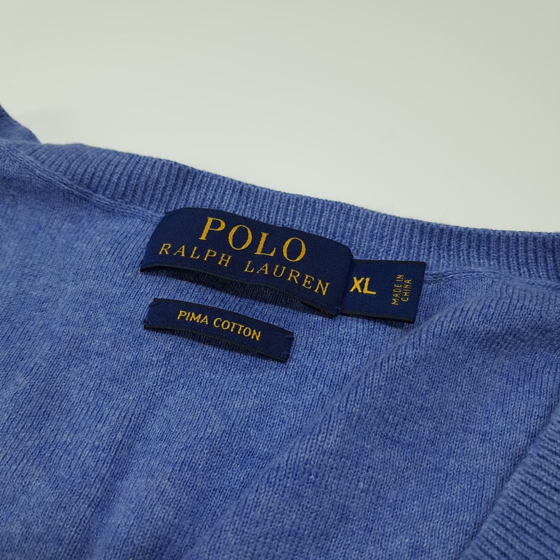 CL152 XL 폴로 피마코튼 V넥 니트 베스트 상품이미지3