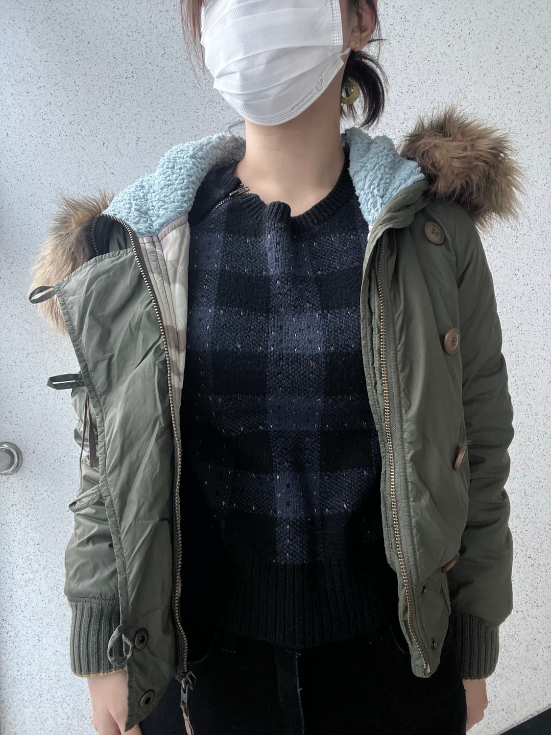 카키 ma1 후드 자켓 상품이미지7