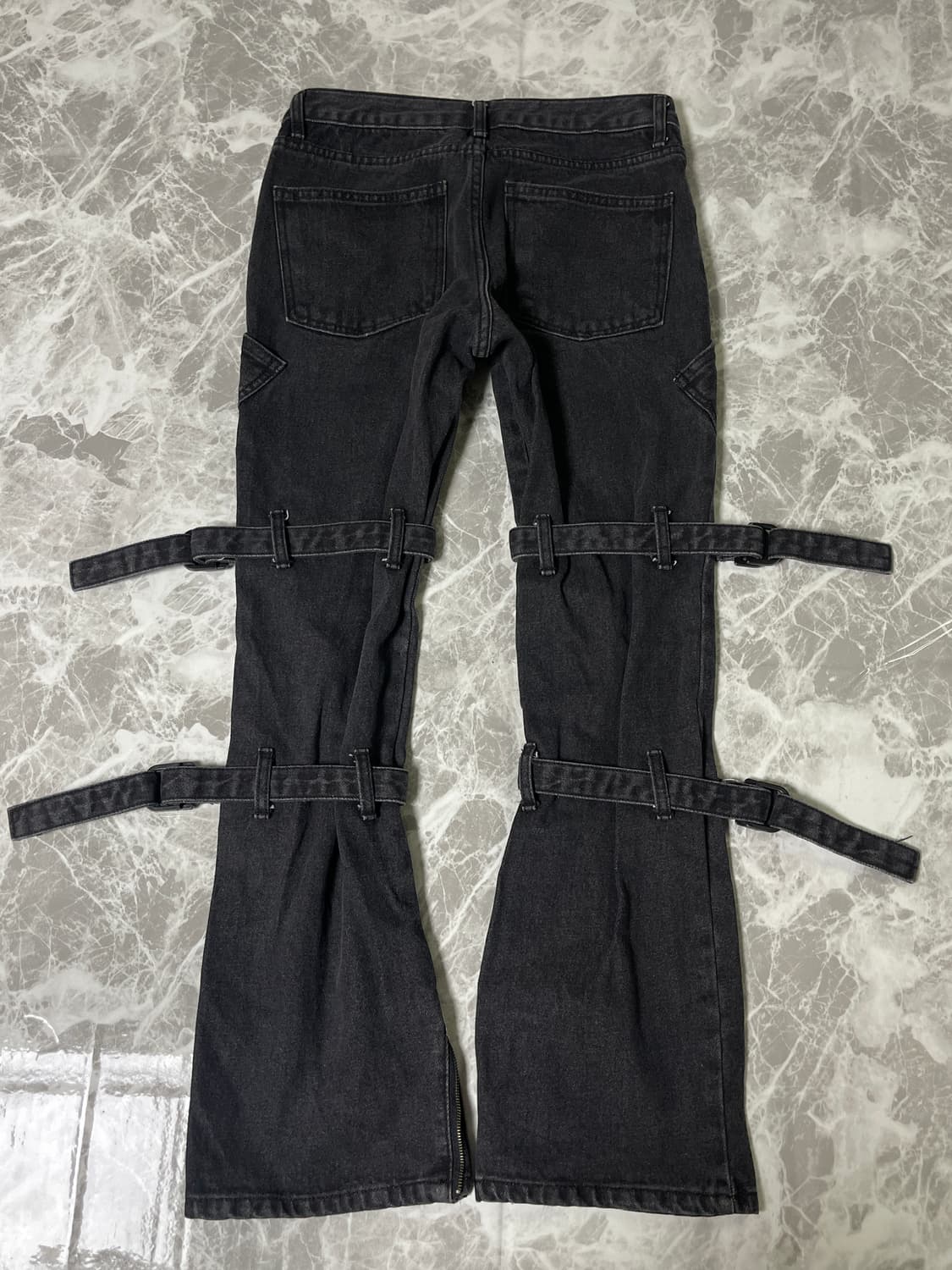 belted strap zipper pants 상품이미지5