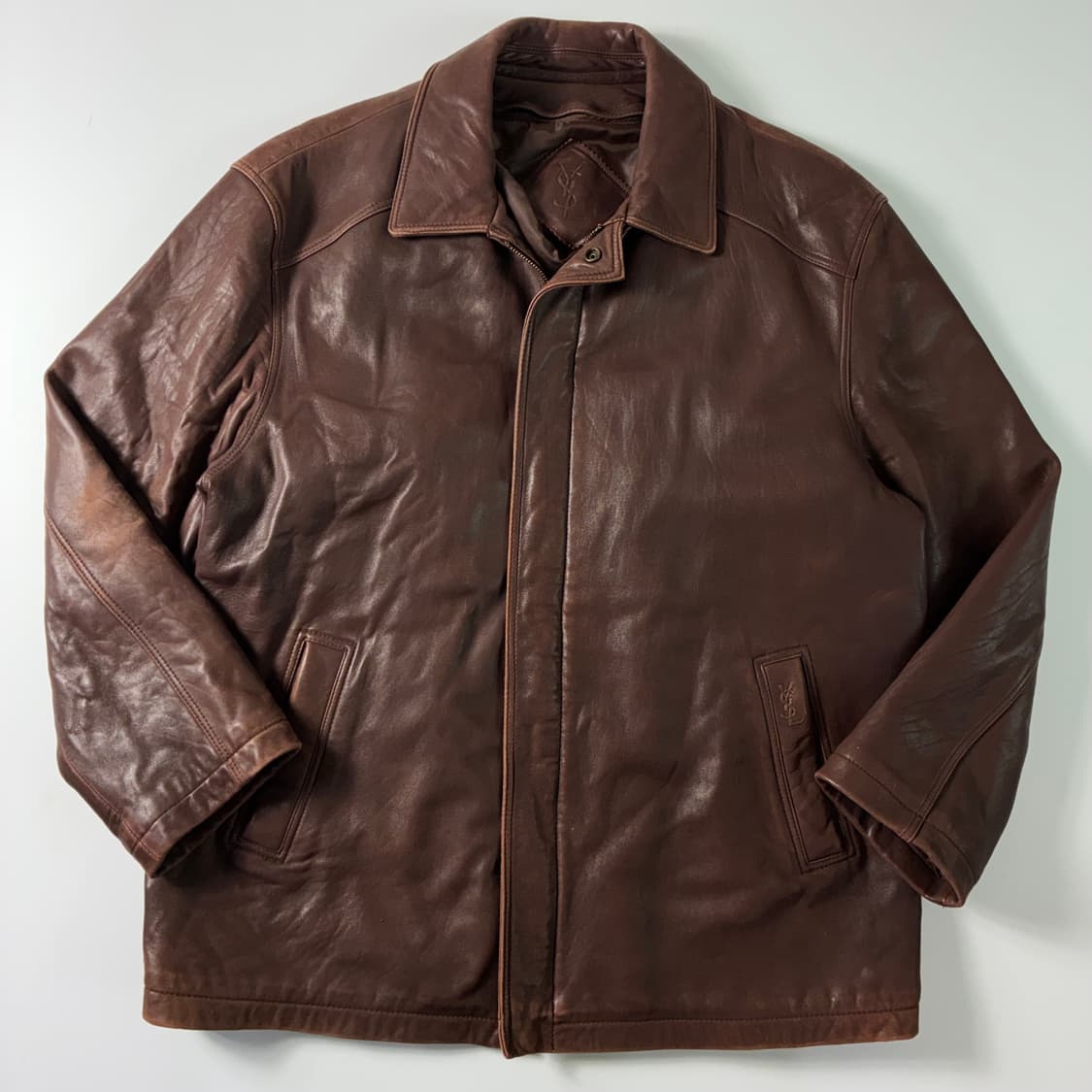 Yves Saint Laurent  입생로랑 90,s 램스킨 레더 자켓 상품이미지2