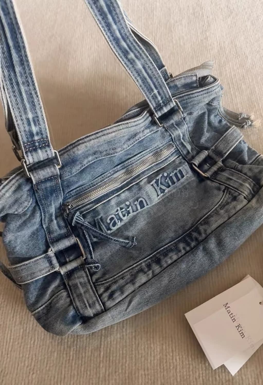 새상품) 마뗑킴 데님 숄더백 상품이미지1