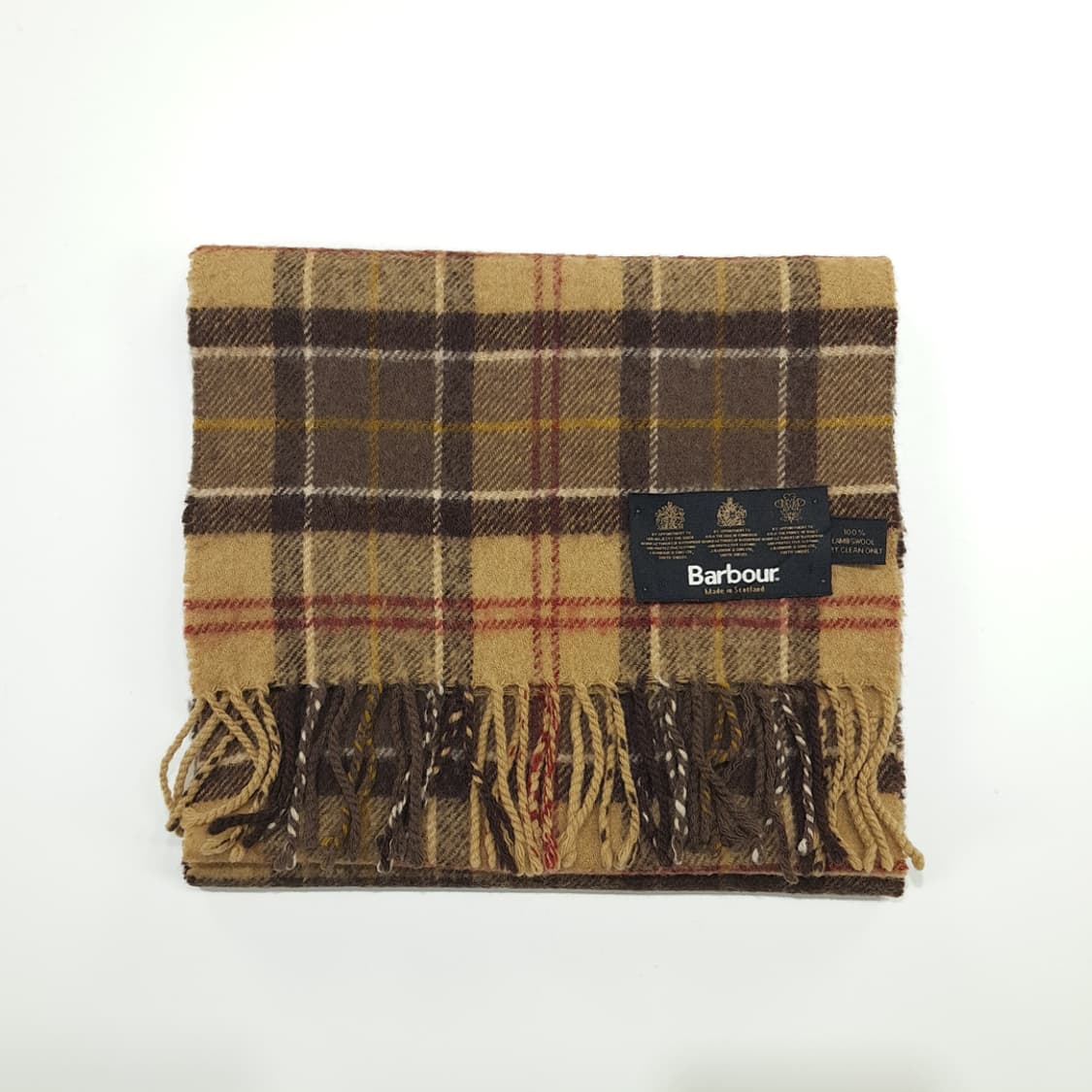 MX328 바버 브라운 타탄체크 램스울 목도리 머플러 상품이미지6