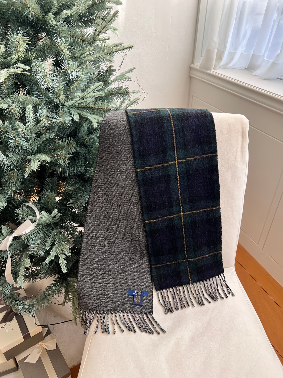 폴로 랄프로렌 체크/헤링본 머플러 상품이미지8