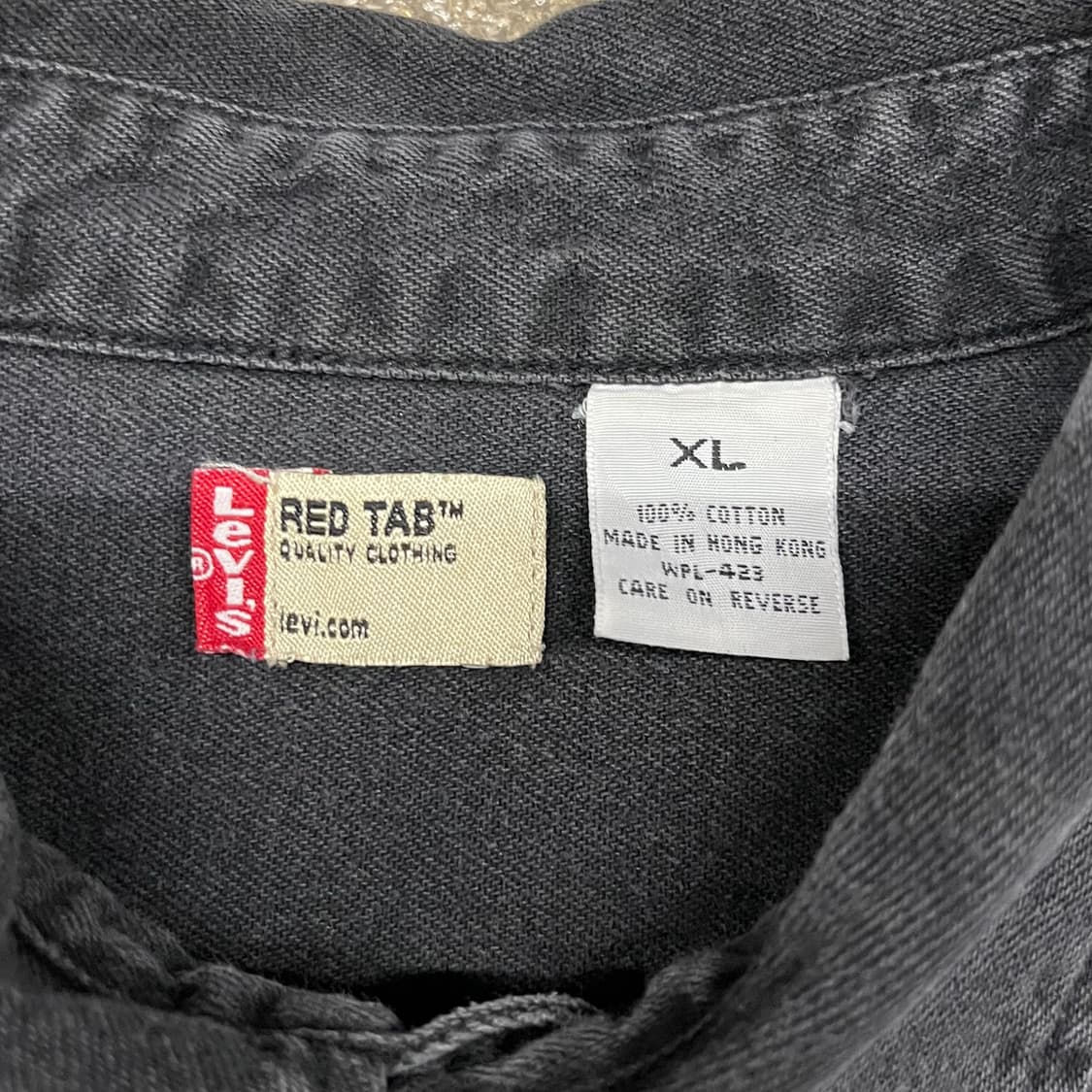 90s 리바이스 블랙 코튼 셔츠 (110) 상품이미지4