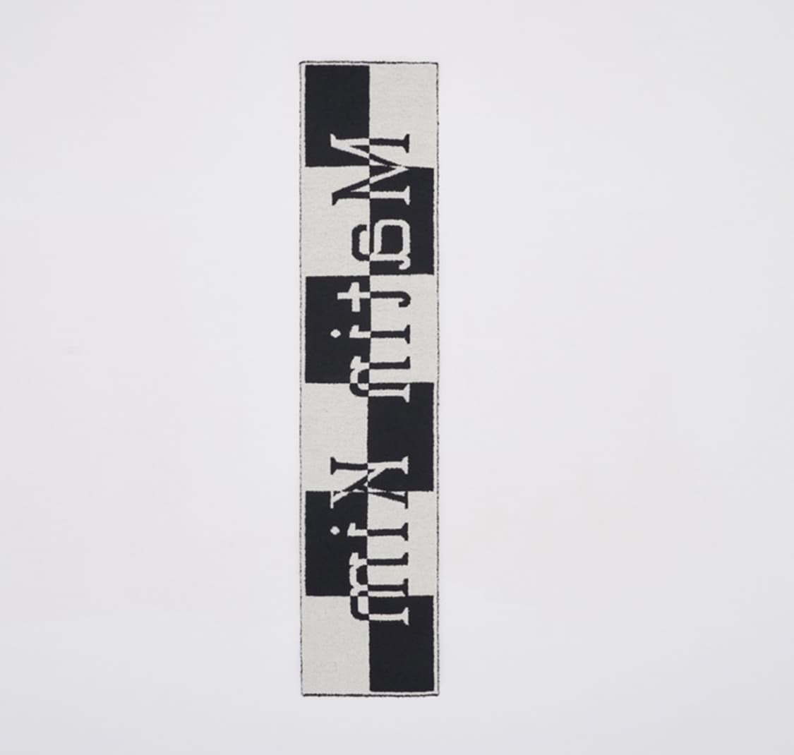 마뗑킴 체커보드 머플러 아이보리&블랙 상품이미지1