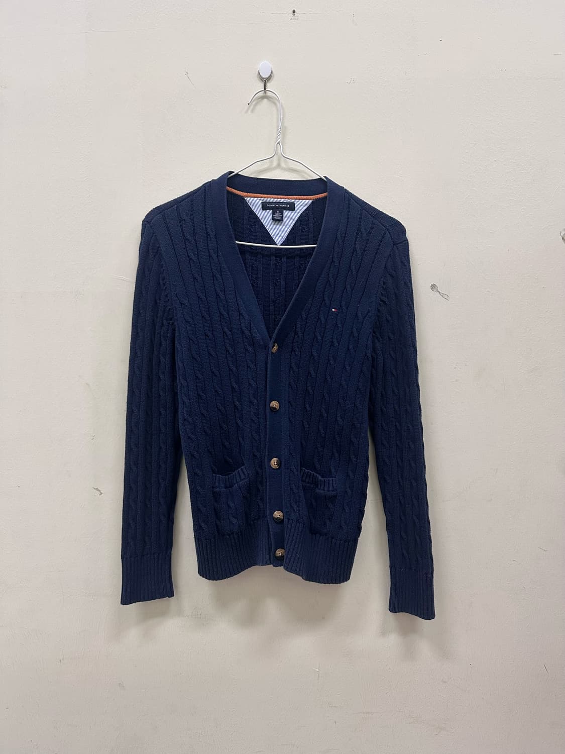 타미힐피거 네이비 꽈배기 가디건 상품이미지2