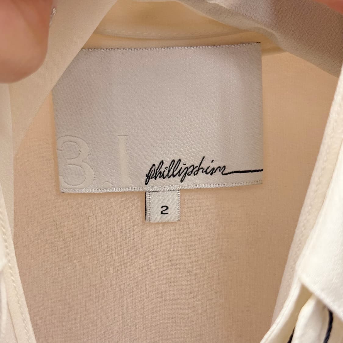 3.1 필립림 실크 카라 셔츠 블라우스 히든 버튼 디테일 아이보리 상품이미지7