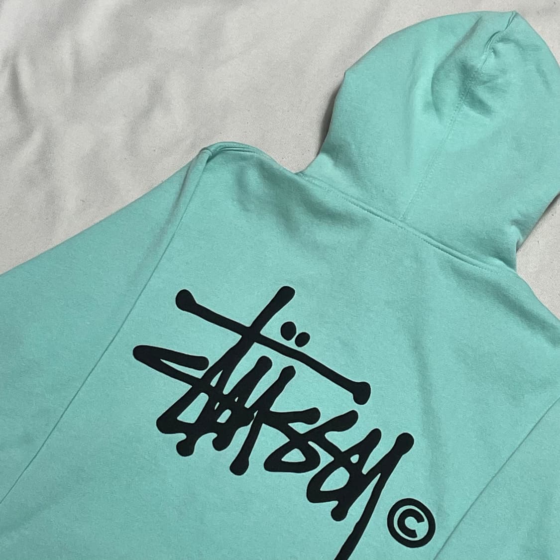 L 스투시 빅로고 민트 후드 집업  상품이미지1