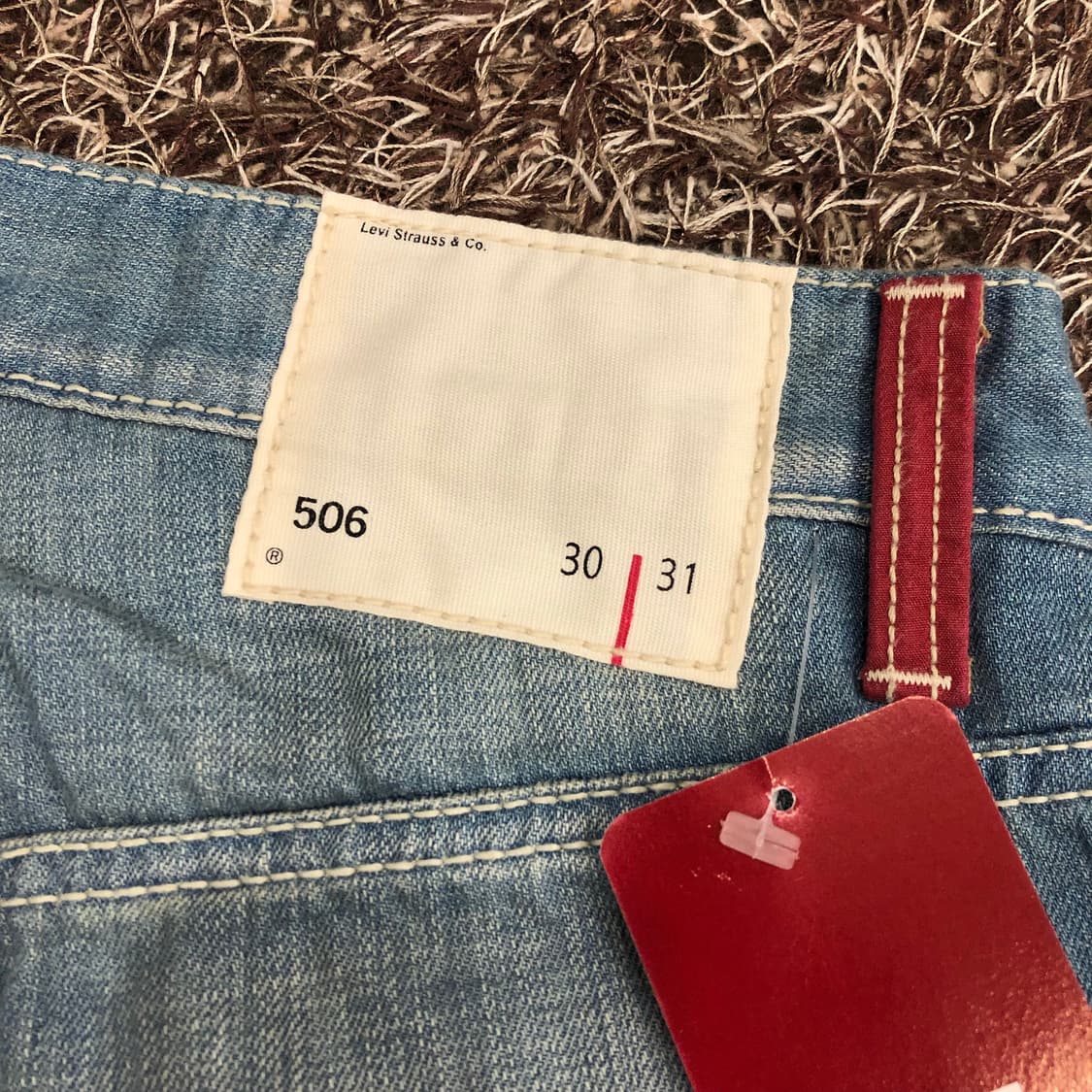 데드스탁 리바이스 506 USA 워싱 데님 팬츠 상품이미지4