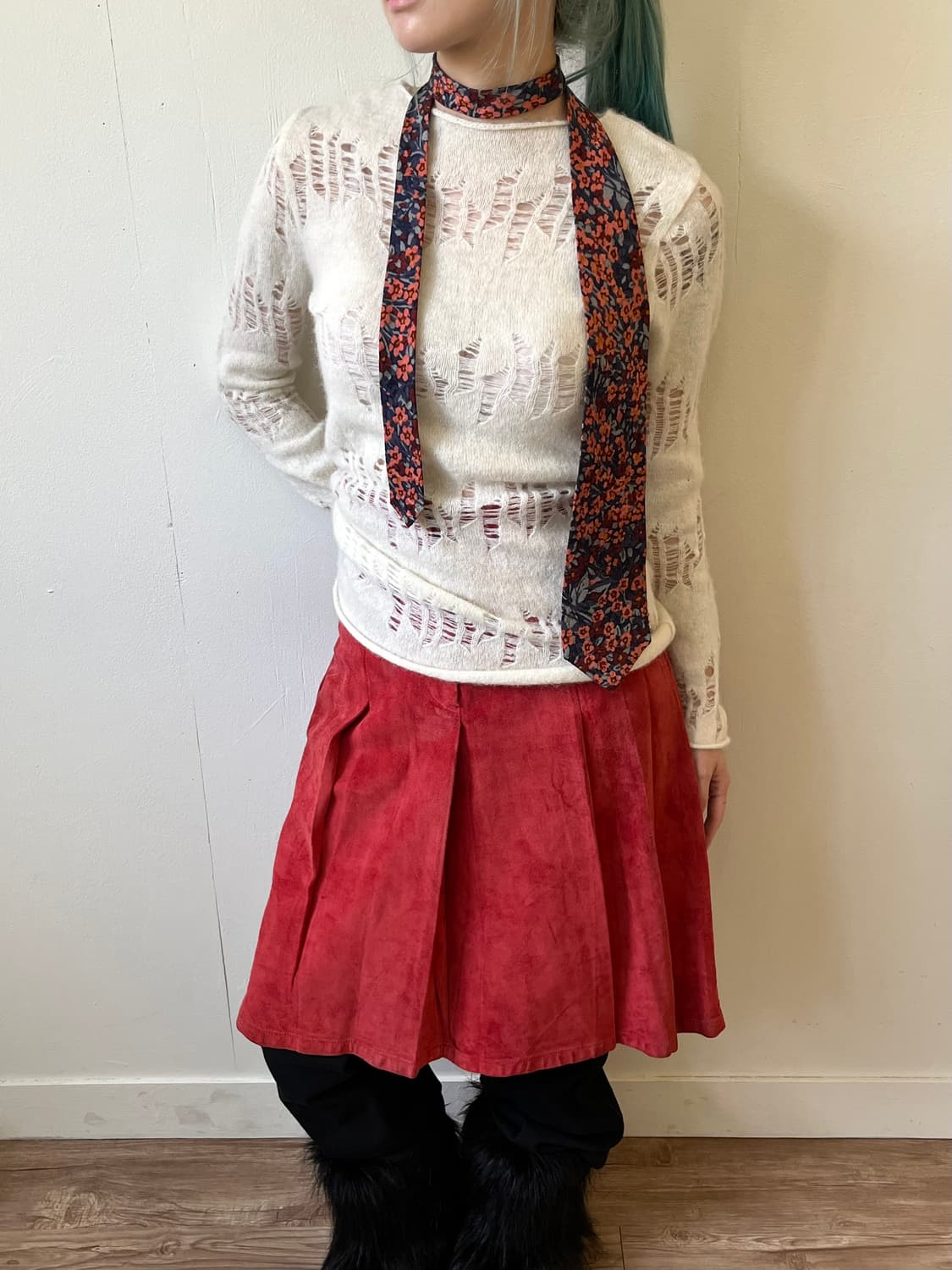 90‘s 입생로랑 플라워 타이 상품이미지9