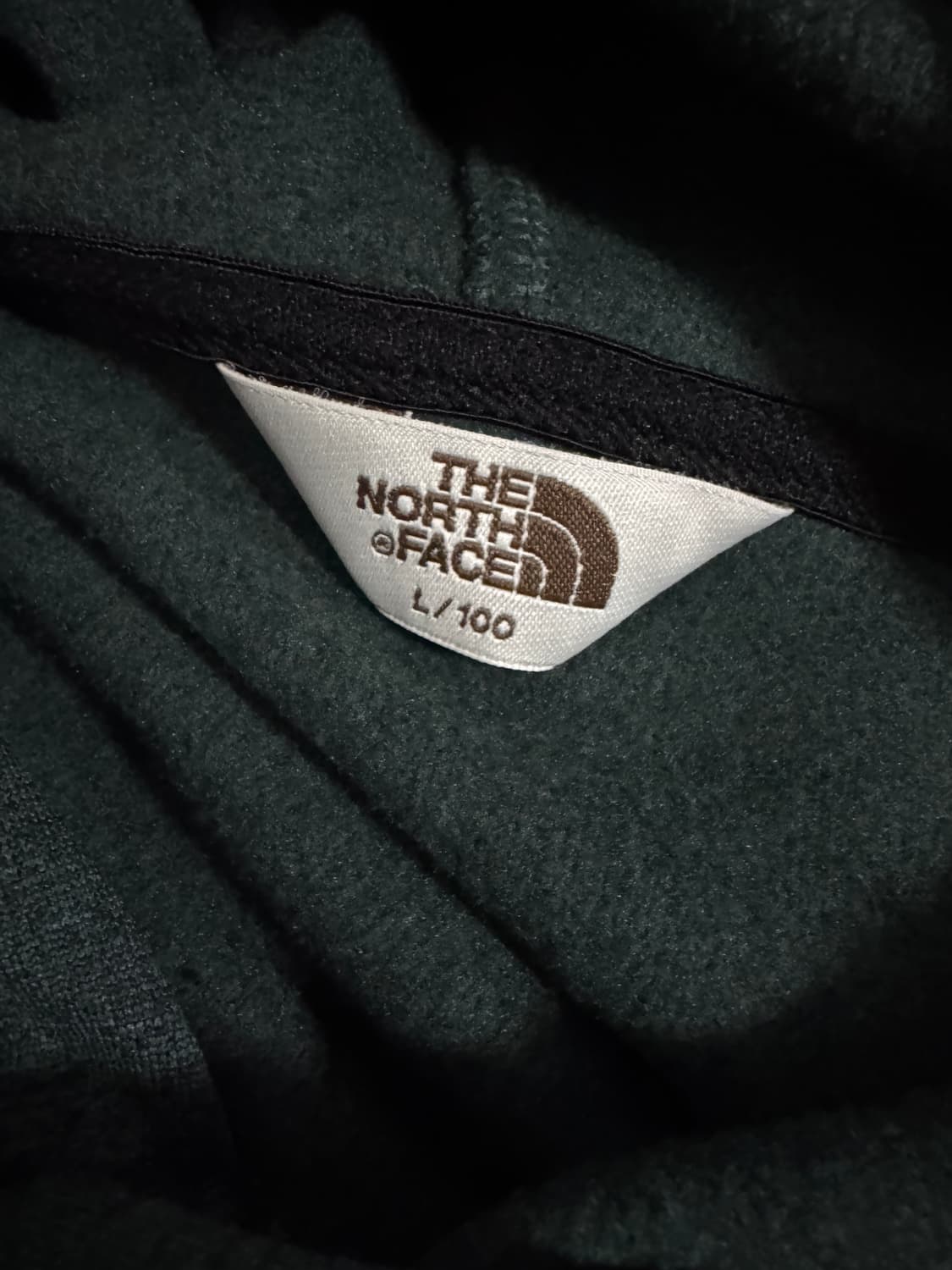 노스페이스 기능성 기모 후드 티셔츠 L 딥그린 상품이미지3