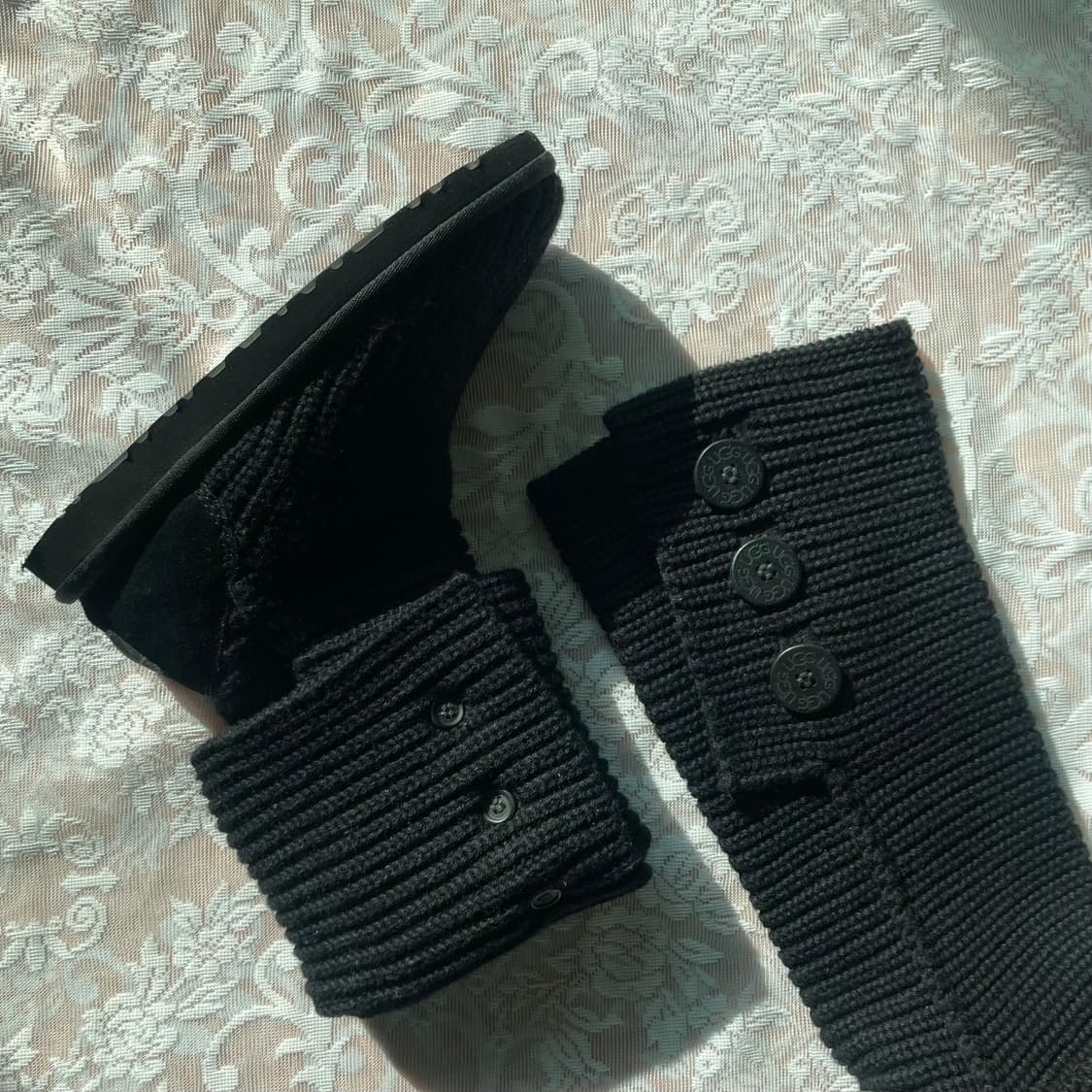 Black kint cardy boots 상품이미지2