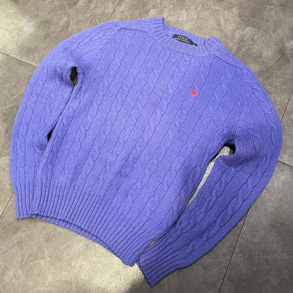 [IM] polo 폴로랄프로렌 꽈배기 퍼플 니트 상품이미지1