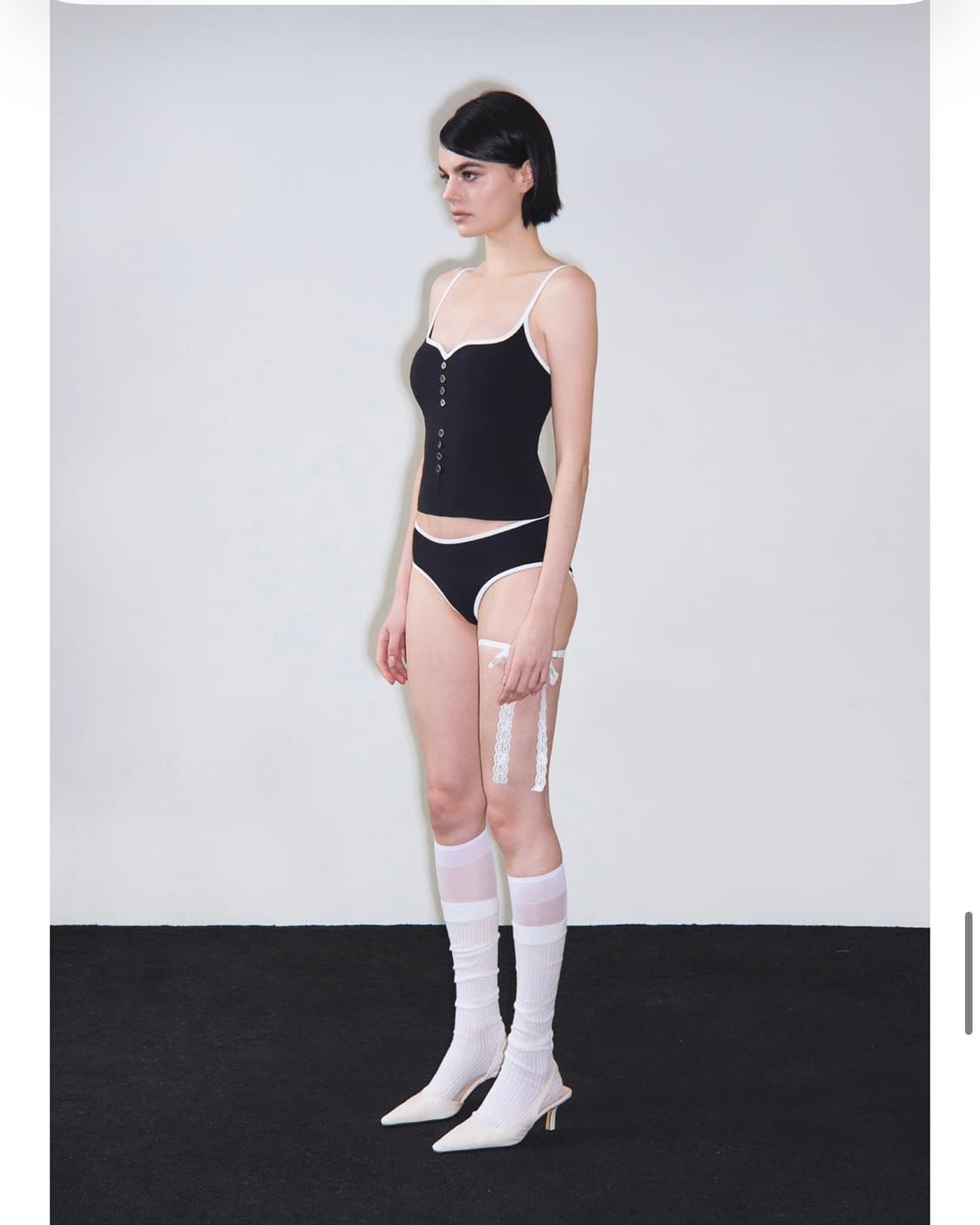 비나제이 수영복 버튼 라인 프린세스 비키니브라 새상품 상품이미지3