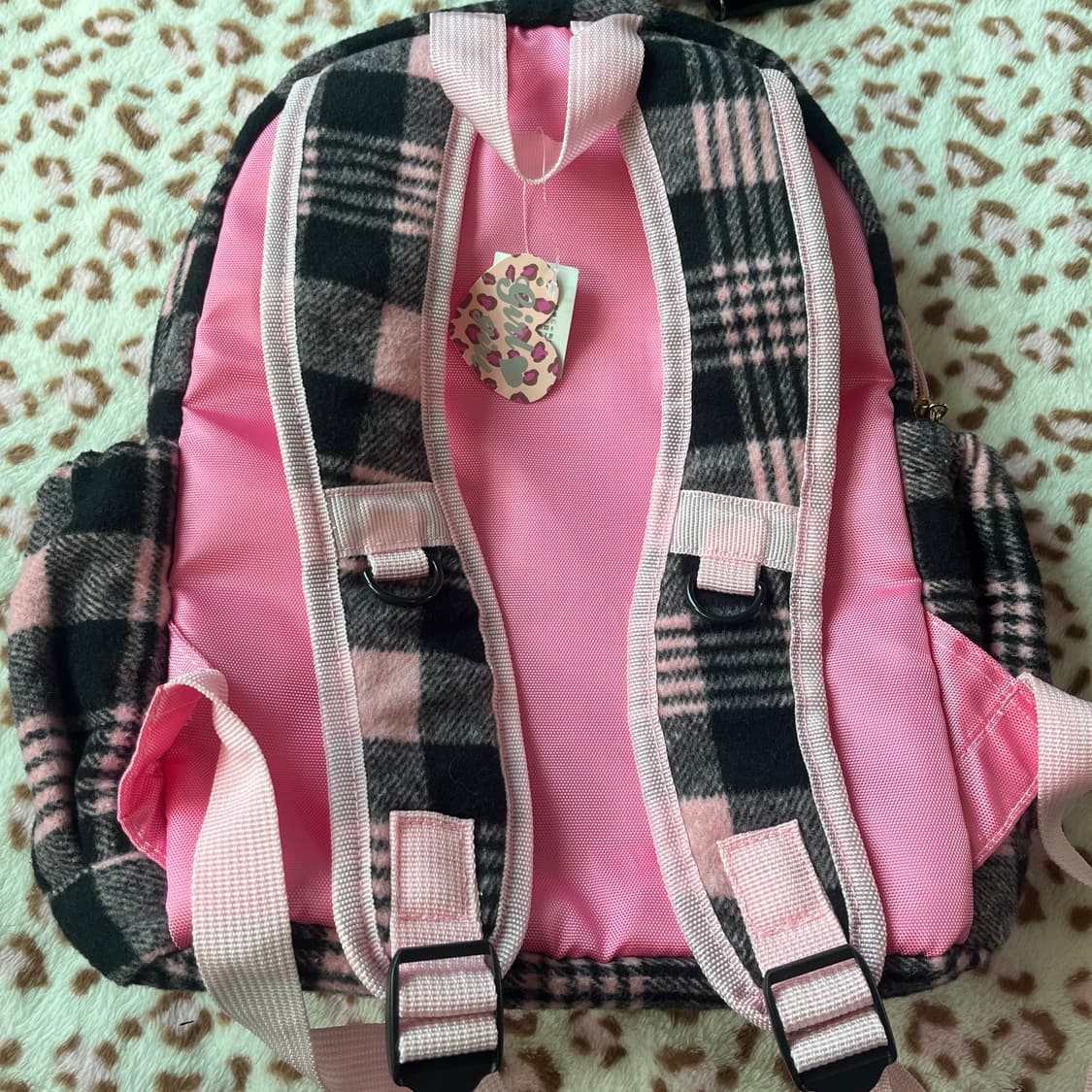 빈티지 히메갸루 백팩 모리 리본체크 가방 상품이미지3