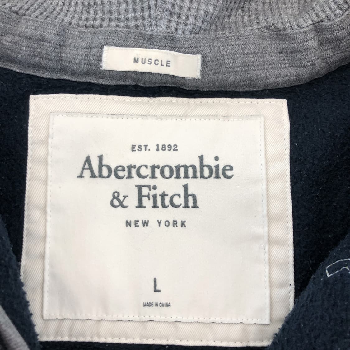 아베크롬비 Y2K 스펠로고 후드집업 L 상품이미지5