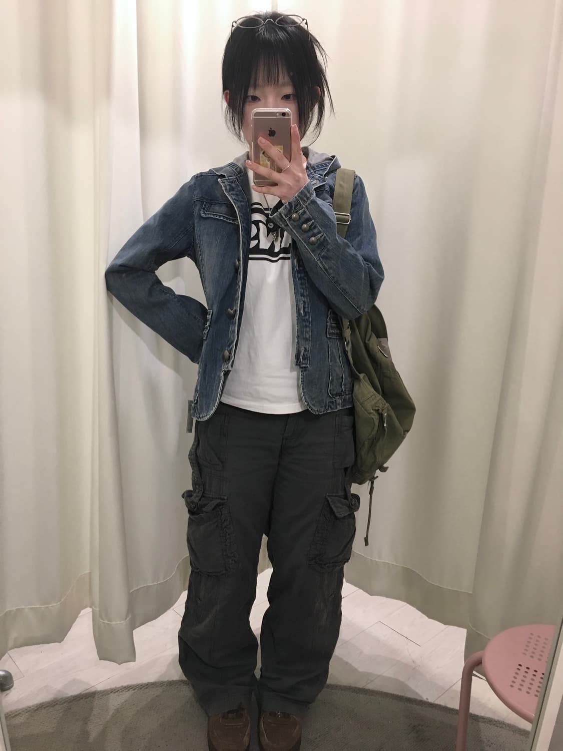 EAST BOY Denim hoodie jacket 상품이미지3