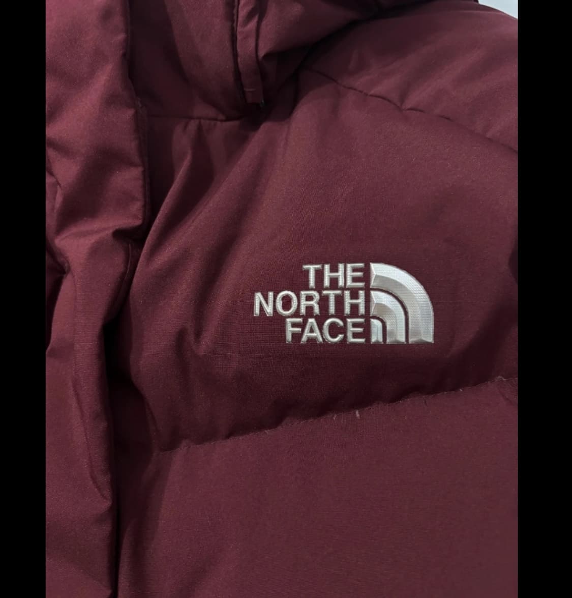 노스페이스 여성 패딩 L/95 버건디 상품이미지6
