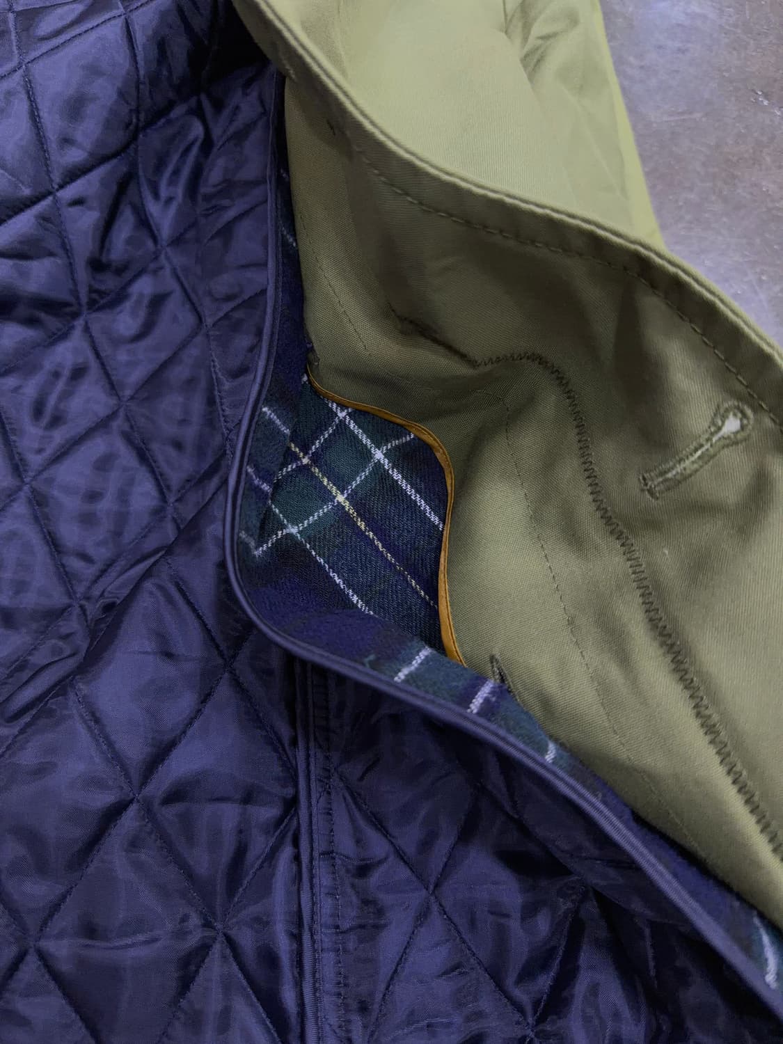 시스템옴므 양가죽 배색 싱글 트렌치코트 올리브 95 상품이미지8