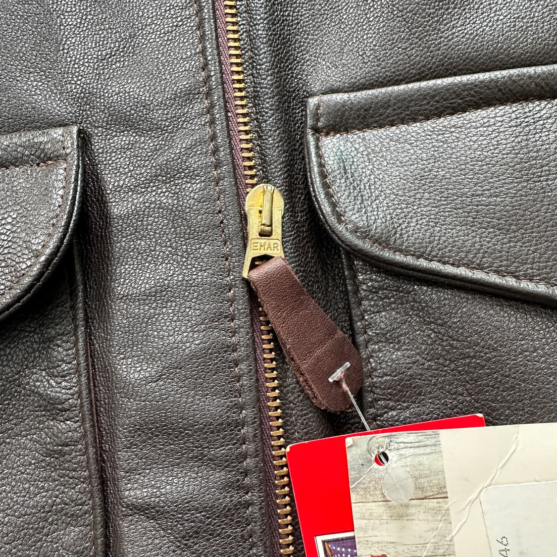 90s (데드스탁) 아비렉스 A-2 미공군 50주년 플라이트 가죽 자켓  상품이미지7