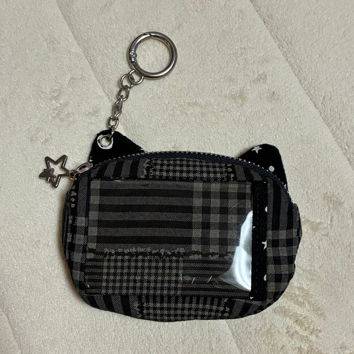 CAT CHECK POUCH KEYRING NAVY 상품이미지2