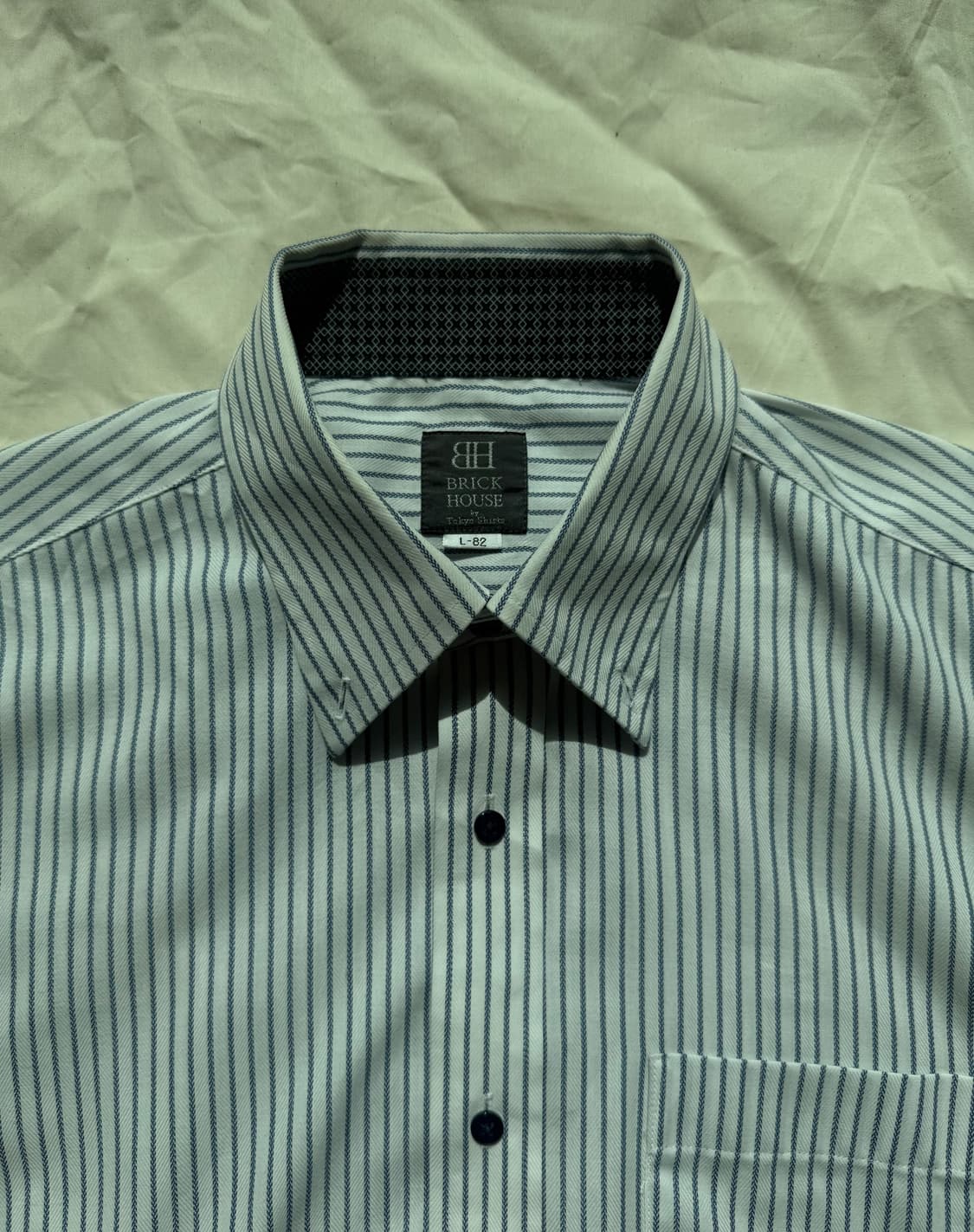 블랙버튼 스트라이프 셔츠 상품이미지1